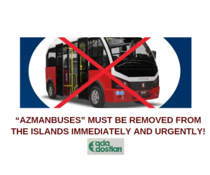 “AZMANBUSES” MUST BE REMOVED FROM THE ISLANDS IMMEDIATELY AND URGENTLY!